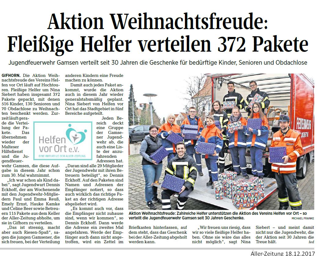 Read more about the article Jugendfeuerwehr wieder für ‚Helfen vor Ort‘ unterwegs