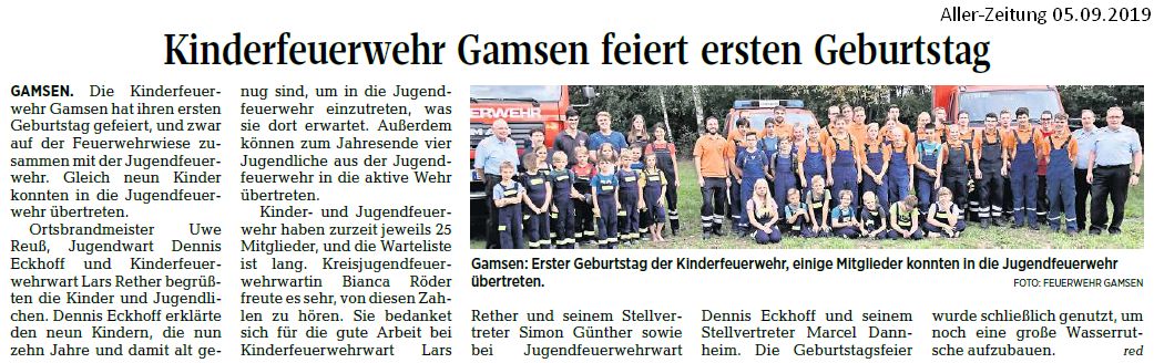 Read more about the article Ein Jahr Kinderfeuerwehr