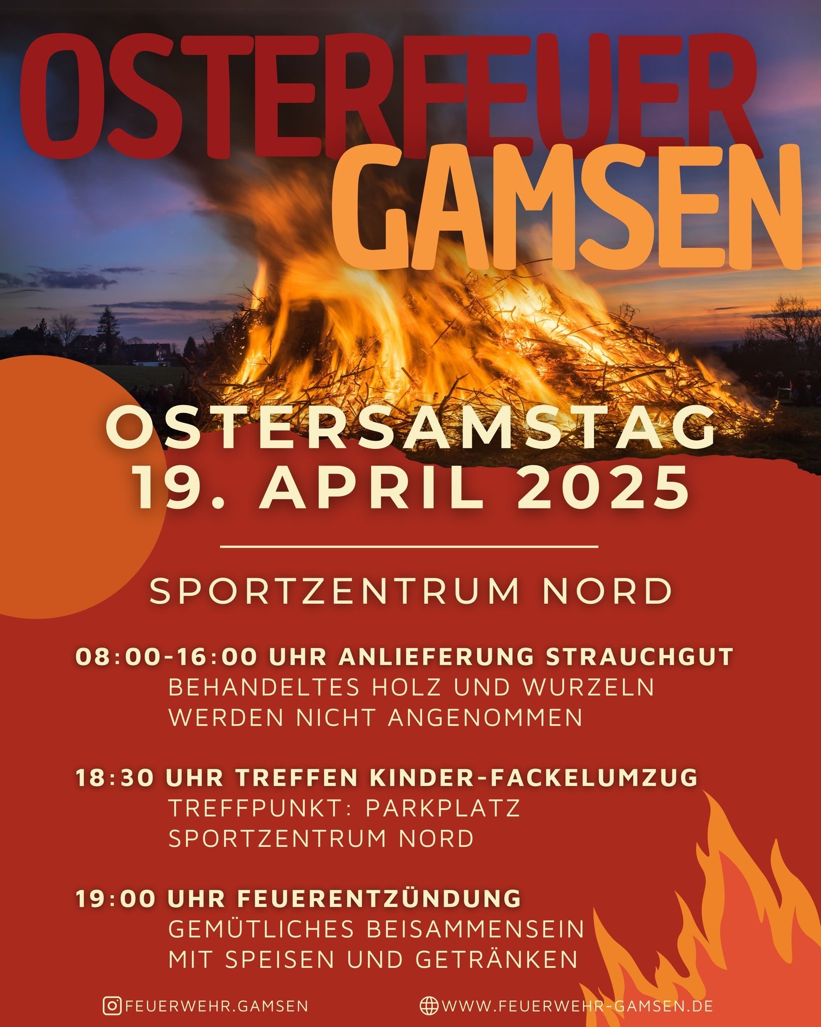Mehr über den Artikel erfahren Osterfeuer 2025